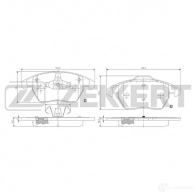 Тормозные колодки дисковые, комплект ZEKKERT VUM M3 BS-1375 Volkswagen Jetta 6 (A6, 162, AV3) Седан 2.0 TDI 150 л.с. 2014 – наст. время