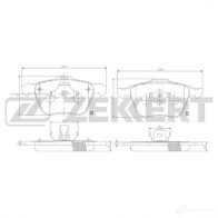 Тормозные колодки дисковые, комплект ZEKKERT BS-1372 VA NTOC 1437995748