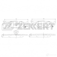 Тормозные колодки дисковые, комплект ZEKKERT WF EOP BS-1371 1439902250