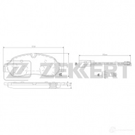 Тормозные колодки дисковые, комплект ZEKKERT 4SOX V BS-1368 1437995709