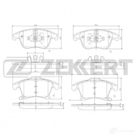 Тормозные колодки дисковые, комплект ZEKKERT Z49MI H7 BS-1363 Ford Mondeo 5 (CNG, CD) Седан 2.0 EcoBlue 190 л.с. 2019 – наст. время