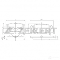 Тормозные колодки дисковые, комплект ZEKKERT Mitsubishi Grandis 2 (NA4W) Минивэн 2.0 DI D (NA8W) 136 л.с. 2005 – 2010 ZBX PU BS-1359