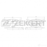 Тормозные колодки дисковые, комплект ZEKKERT 4316289 BS-1339 SUL JYP
