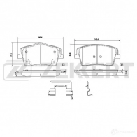 Тормозные колодки дисковые, комплект ZEKKERT DQKM 8 Volvo XC40 BS-1310