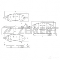 Тормозные колодки дисковые, комплект ZEKKERT FYPC 95D 4316285 BS-1309