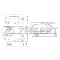 Тормозные колодки дисковые, комплект ZEKKERT 4316283 2DD QAZ BS-1302