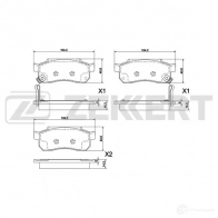 Тормозные колодки дисковые, комплект ZEKKERT 1440205641 BS-1294 5CGVF S