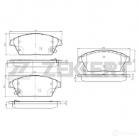 Тормозные колодки дисковые, комплект ZEKKERT 4316279 BS-1286 L40WD 9A