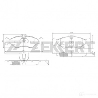 Тормозные колодки дисковые, комплект ZEKKERT BS-1280 Mercedes Sprinter (901, 902) 1 Фургон 2.9 210 D 102 л.с. 1997 – 2000 M L1AFH