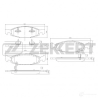 Тормозные колодки дисковые, комплект ZEKKERT BS-1276 UE5H3 H5 1275142433