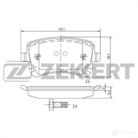 Тормозные колодки дисковые, комплект ZEKKERT Bentley Continental GT (3W) 2 Кабриолет 6.0 AWD 575 л.с. 2011 – наст. время X N6LE BS-1256