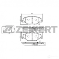 Тормозные колодки дисковые, комплект ZEKKERT BS-1251 F0 008 4316260