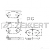 Тормозные колодки дисковые, комплект ZEKKERT BS-1245 6 ATLHW 4316254