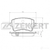 Тормозные колодки дисковые, комплект ZEKKERT BS-1243 VFR BZ Audi A5 (8T3) 1 Купе 3.0 Tdi Quattro 218 л.с. 2015 – 2017