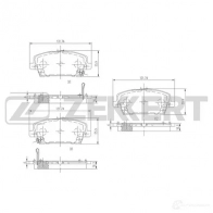 Тормозные колодки дисковые, комплект ZEKKERT BS-1227 4316240 NF E3MH