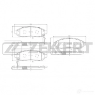 Тормозные колодки дисковые, комплект ZEKKERT X31 08 BS-1226 4316239