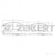 Тормозные колодки дисковые, комплект ZEKKERT Y02U BH5 BS-1225 Ford Ranger 5 (ET, ES) Пикап 3.0 TDCi 156 л.с. 2006 – 2012