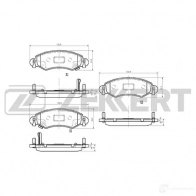 Тормозные колодки дисковые, комплект ZEKKERT BS-1222 4316235 VJJ ZZ