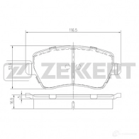 Тормозные колодки дисковые, комплект ZEKKERT UELK DO BS-1221 Mercedes Citan (W415) 1 Фургон 109 CDI (415.603, 415.605) 95 л.с. 2019 – наст. время
