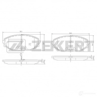 Тормозные колодки дисковые, комплект ZEKKERT V2NMD A 4316233 BS-1220
