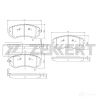 Тормозные колодки дисковые, комплект ZEKKERT TEM4 K3H 4316232 BS-1218