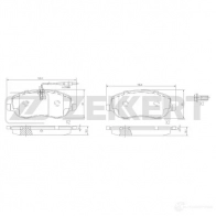 Тормозные колодки дисковые, комплект ZEKKERT 1439902222 0J 9XWV BS-1189