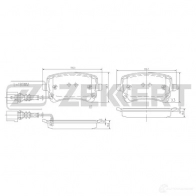 Тормозные колодки дисковые, комплект ZEKKERT BS-1179 4316223 QT VVLYN