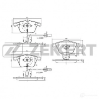 Тормозные колодки дисковые, комплект ZEKKERT S MOJNJ 4316222 BS-1173