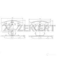 Тормозные колодки дисковые, комплект ZEKKERT BS-1163 CH4NY 3 4316217