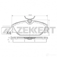 Тормозные колодки дисковые, комплект ZEKKERT YV2 AG BS-1159 Renault Clio (BB, CB) 2 Хэтчбек 2.0 16V Sport 179 л.с. 2004 – наст. время