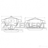 Тормозные колодки дисковые, комплект ZEKKERT 4316211 BS-1157 HN MVM66