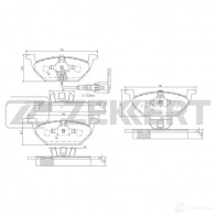 Тормозные колодки дисковые, комплект ZEKKERT DGQY S4 4316194 BS-1138