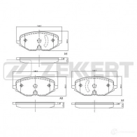 Тормозные колодки дисковые, комплект ZEKKERT Seat Leon (KL) 4 2019 – наст. время A8Z 83 BS-1119