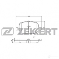 Тормозные колодки дисковые, комплект ZEKKERT BS-1116 4316180 63XQ V