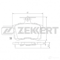 Тормозные колодки дисковые, комплект ZEKKERT BS-1096 Audi 80 (B4, 8G7) 4 Кабриолет 1.8 125 л.с. 1997 – 2000 5XXJ O