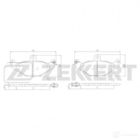 Тормозные колодки дисковые, комплект ZEKKERT UK F76U BS-1058 1439902179