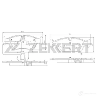 Тормозные колодки дисковые, комплект ZEKKERT L2M 53E BS-1016 4316156