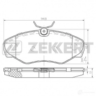 Тормозные колодки дисковые, комплект ZEKKERT FE7X E 4316147 BS-1007