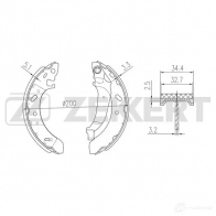 Тормозные колодки ZEKKERT BK-4366 D3WW X Chrysler Sebring