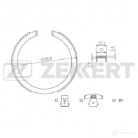 Тормозные колодки ZEKKERT 1440206365 0D8 5VMB BK-4353