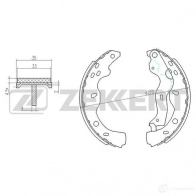 Тормозные колодки ZEKKERT BK-4154 Suzuki SX4 (GY) 1 Седан 1.6 (RW 416) 107 л.с. 2007 – 2025 6QX3HW 3