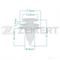 Клипса ZEKKERT Y1YZ RUX BE-3629 1440206785