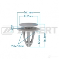 Клипса ZEKKERT BE-3587 1440206841 XNE V8P