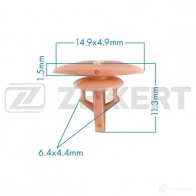 Клипса ZEKKERT BE-3244 1440207012 FD 6SL02