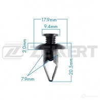 Клипса ZEKKERT 1440207048 BE-3100 F9F XW