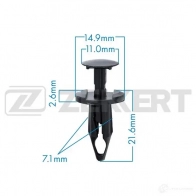 Клипса ZEKKERT BE-3038 J1PL A 1440207065