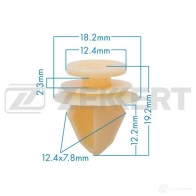 Клипса ZEKKERT 458RXR I 1440207072 BE-3020