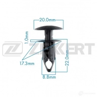 Клипса ZEKKERT R6H S8 1440207095 BE-2941