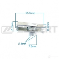 Клипса ZEKKERT 1440207136 BE-2808 HII 3AP