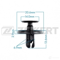 Клипса ZEKKERT Lexus GS (L10) 4 Седан 2.5 250 (GRL11) 215 л.с. 2012 – 2024 TF1WD P BE-2783